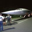 Transportation on the closed motorway to the Technik Museum Sinsheim 50 kilometres away could only take place at night. Average speed: 5 km/h
